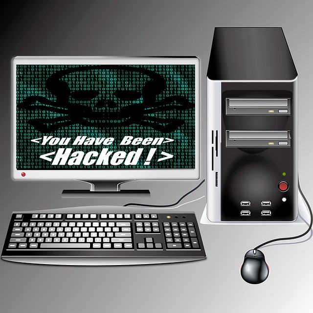 Computer with screen that reads - you have been hacked