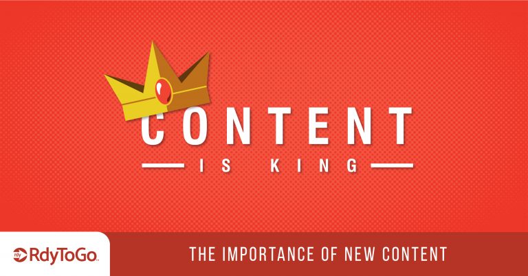 Content is king illustration - the importance of new content