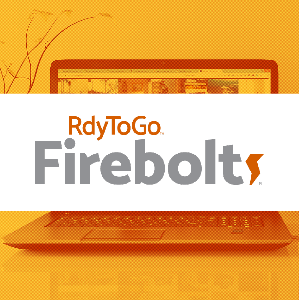 RdyToGo Firebolts logo with laptop in the background