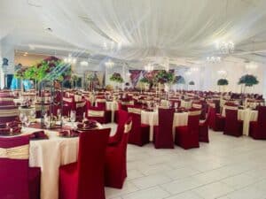 An elegant ballroom at the Servifiesta's event venue and planning service in Myrtle Beach