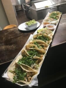 A tray of tacos at the tequila House restaurant in Myrtle Beach